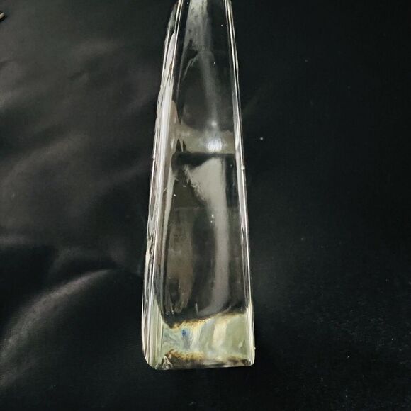 RARE 1996 TRW Morehouse School of Medicine Clear Glass Etched Paperweight